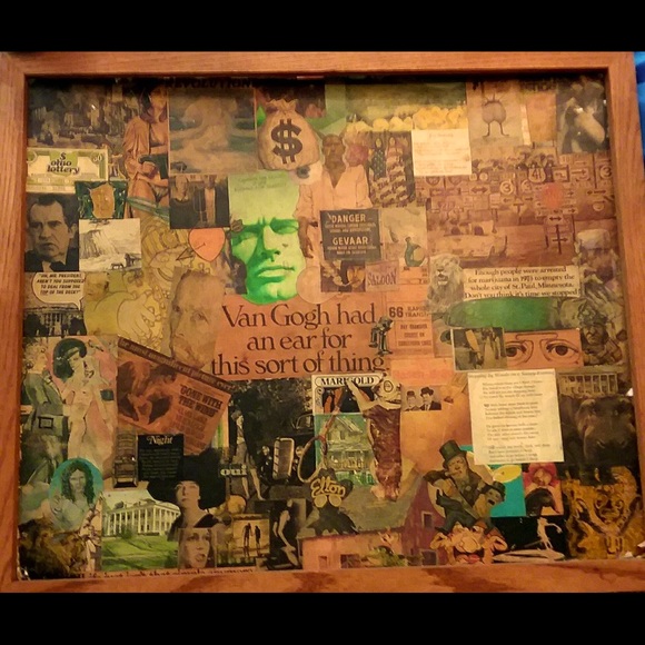 Other - Vintage Original Art 1975 Mixed Media Collage